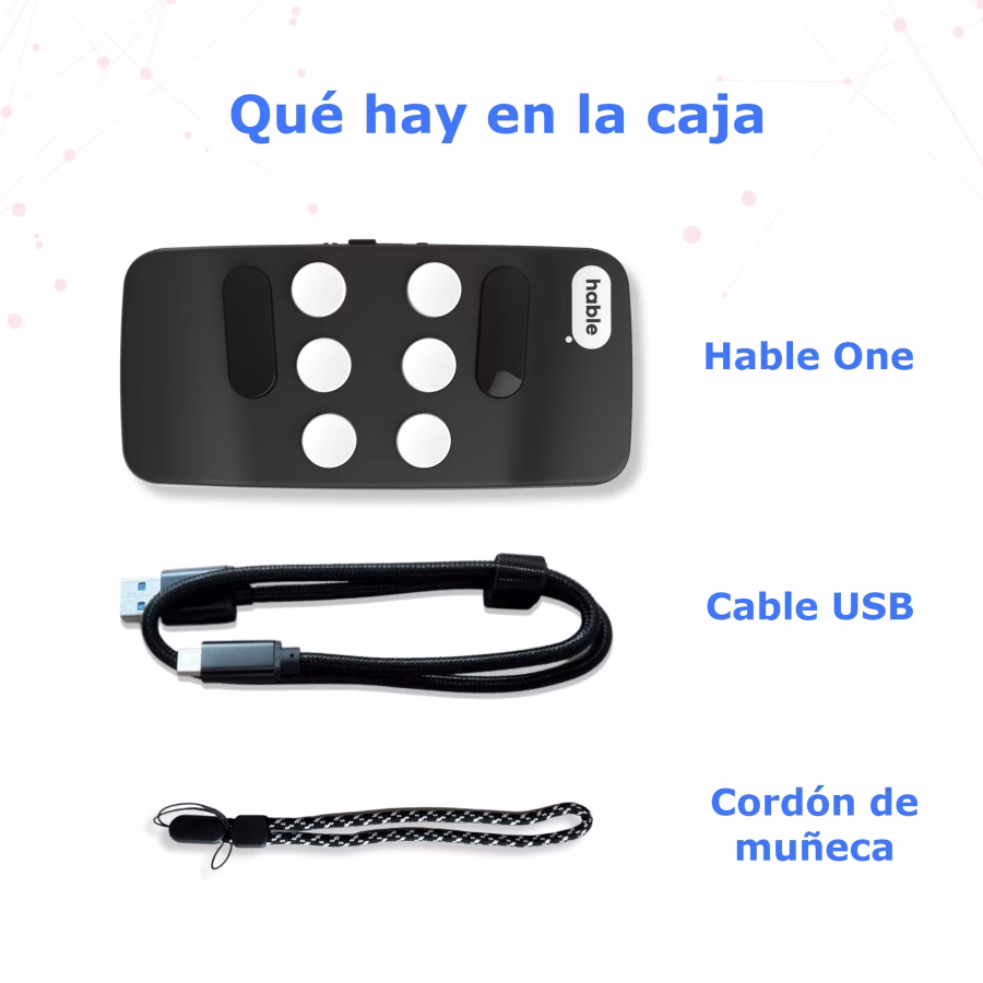 Ver: Hable One con cable de carga USB‑A/USB‑C y correa de muñeca