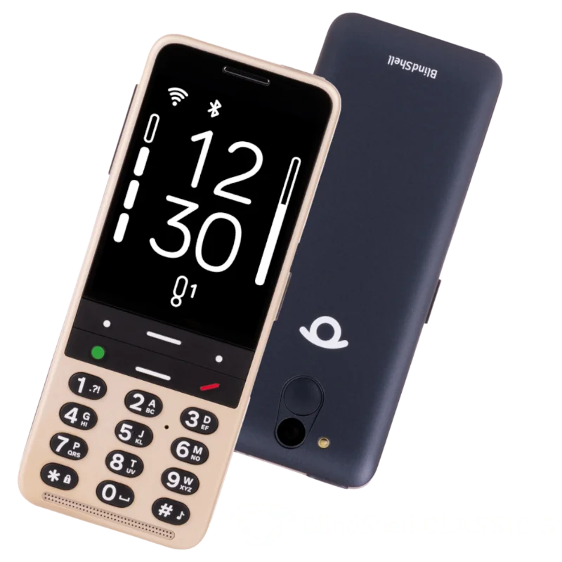 Teléfono móvil BlindShell Classic 3: teclado físico, pantalla de alto contraste, apps de apoyo y IA