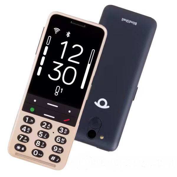 Teléfono móvil BlindShell Classic 3: teclado físico, pantalla de alto contraste, apps de apoyo y IA