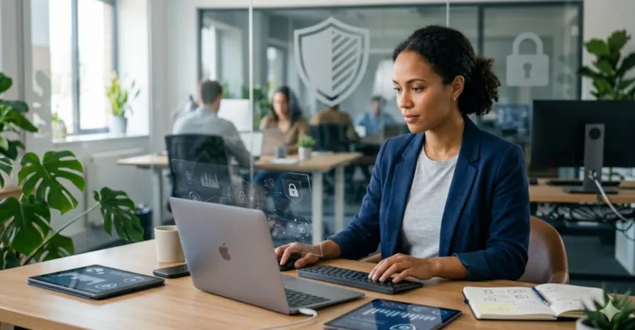 Persona accediendo al sitio de MegaPontes con respeto por la privacidad y protección de datos